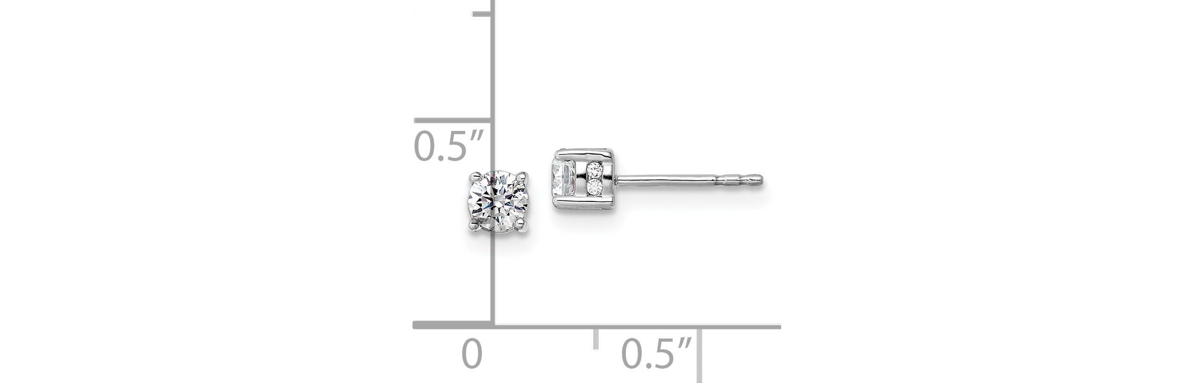 Lab Created 1/2 ct. t.w. Lab Grown Diamond Fashion Earrings in 14K White Gold