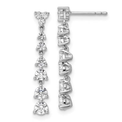 Belk & Co Lab Created 1.009 ct. t.w. Diamond Dangle Earrings in 14K White Gold