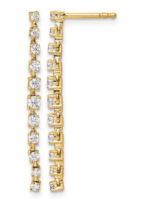 Belk & Co Lab Created 1/2 ct. t.w. Lab Grown Diamond VS+ F+ Dangle Earrings in 14K Gold