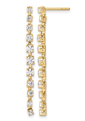 Belk & Co Lab Created 1.28 ct. t.w. Lab Grown Diamond VS+ F+ Dangle Earrings in 14K Yellow Gold