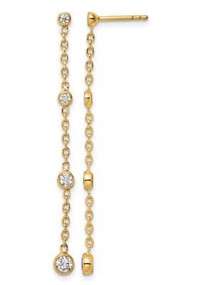 Belk & Co Lab Created 1/2 ct. t.w. Lab Grown Diamond VS+ F+ Graduated Dangle Earring in 14K Gold