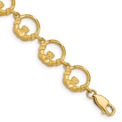 Belk & Co 14K Yellow Gold Claddagh Bracelet