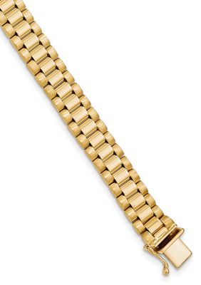 Belk & Co Mens 14K Yellow Gold Link Chain Bracelet