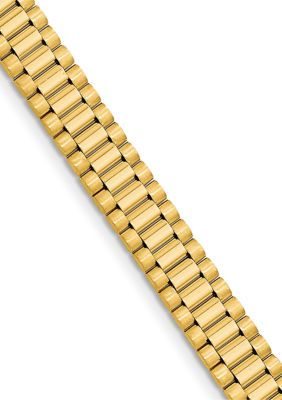 Mens 14K Yellow Gold Link Chain Bracelet