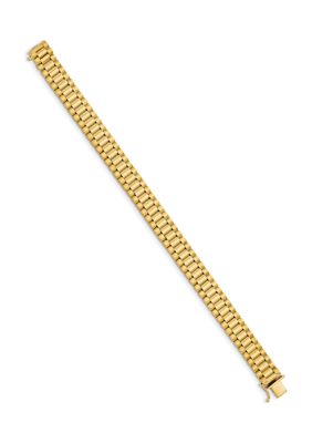 Mens 14K Yellow Gold Link Chain Bracelet