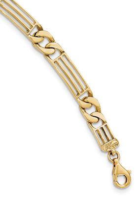 Belk & Co Mens 14K Yellow Gold Polished Link Bracelet