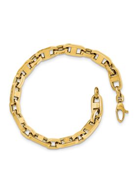 Belk & Co Mens 14K Yellow Gold Fancy Link Bracelet