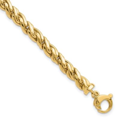 14K Yellow Gold Polished Fancy Twist Bracelet