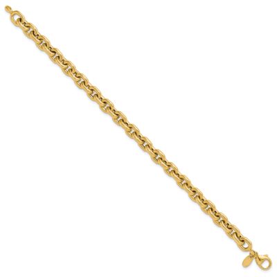 14K Yellow Gold Polished Fancy Link Bracelet