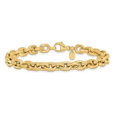 14K Yellow Gold Polished Fancy Link Bracelet