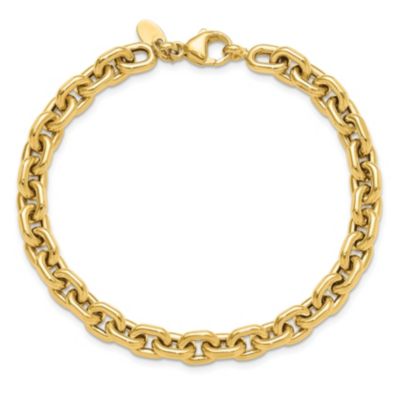 14K Yellow Gold Polished Fancy Link Bracelet