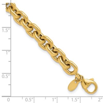 14K Yellow Gold Polished Fancy Link Bracelet