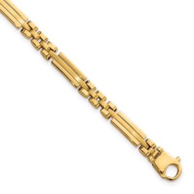 Belk & Co 14K Yellow Gold Polished and Brushed Fancy Multi Link Bracelet