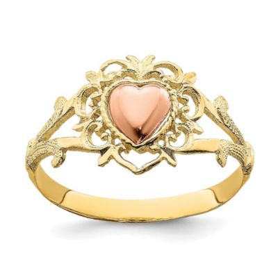 Belk & Co 14k Two-tone Heart Ring