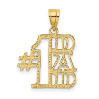 Belk & Co Men's 14K Yellow Gold #1 DAD Charm