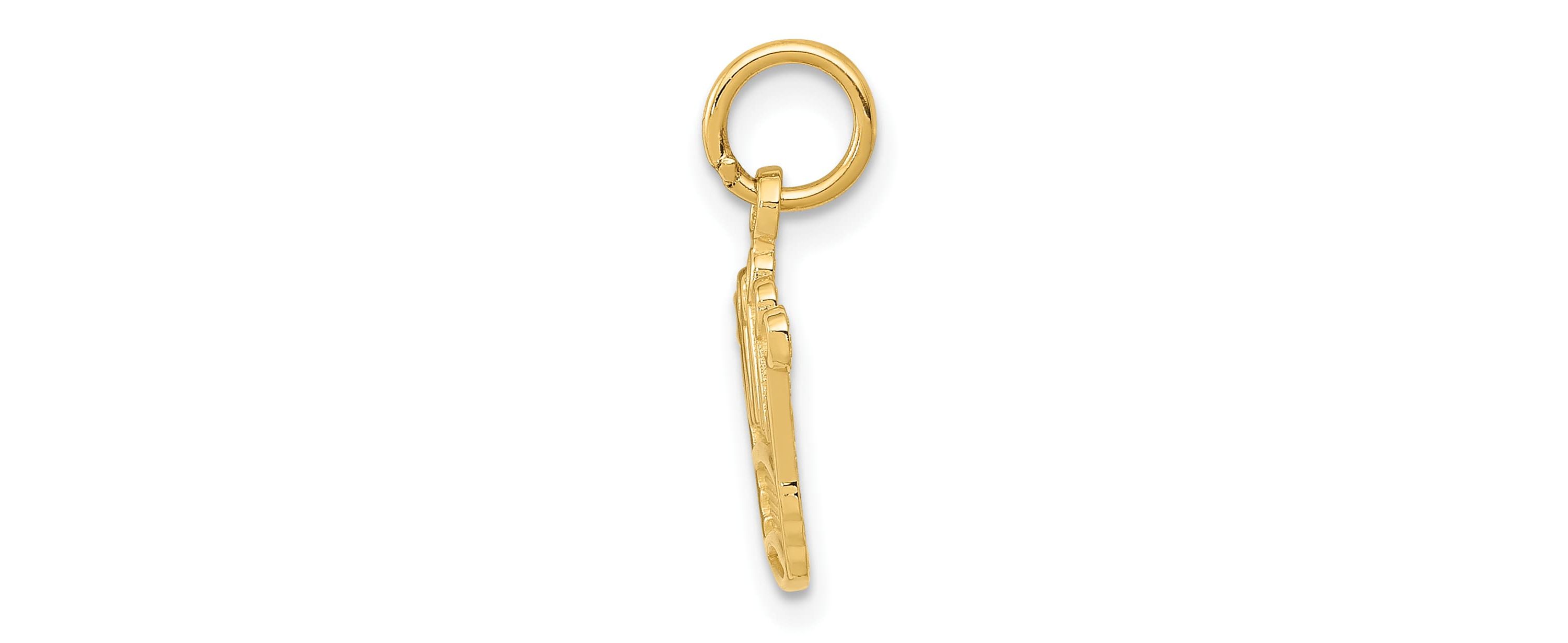 14K Yellow Gold Kings Crown Charm