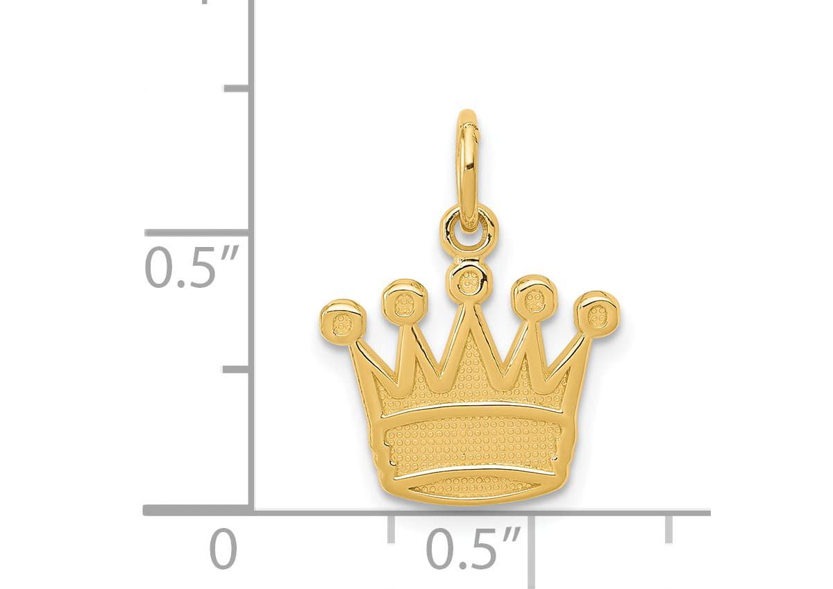 14K Yellow Gold Kings Crown Charm