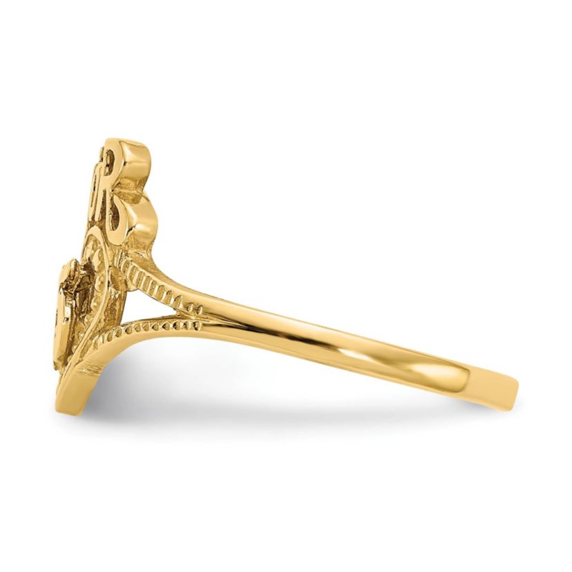 14K Yellow Gold 15 Amor Heart Ring