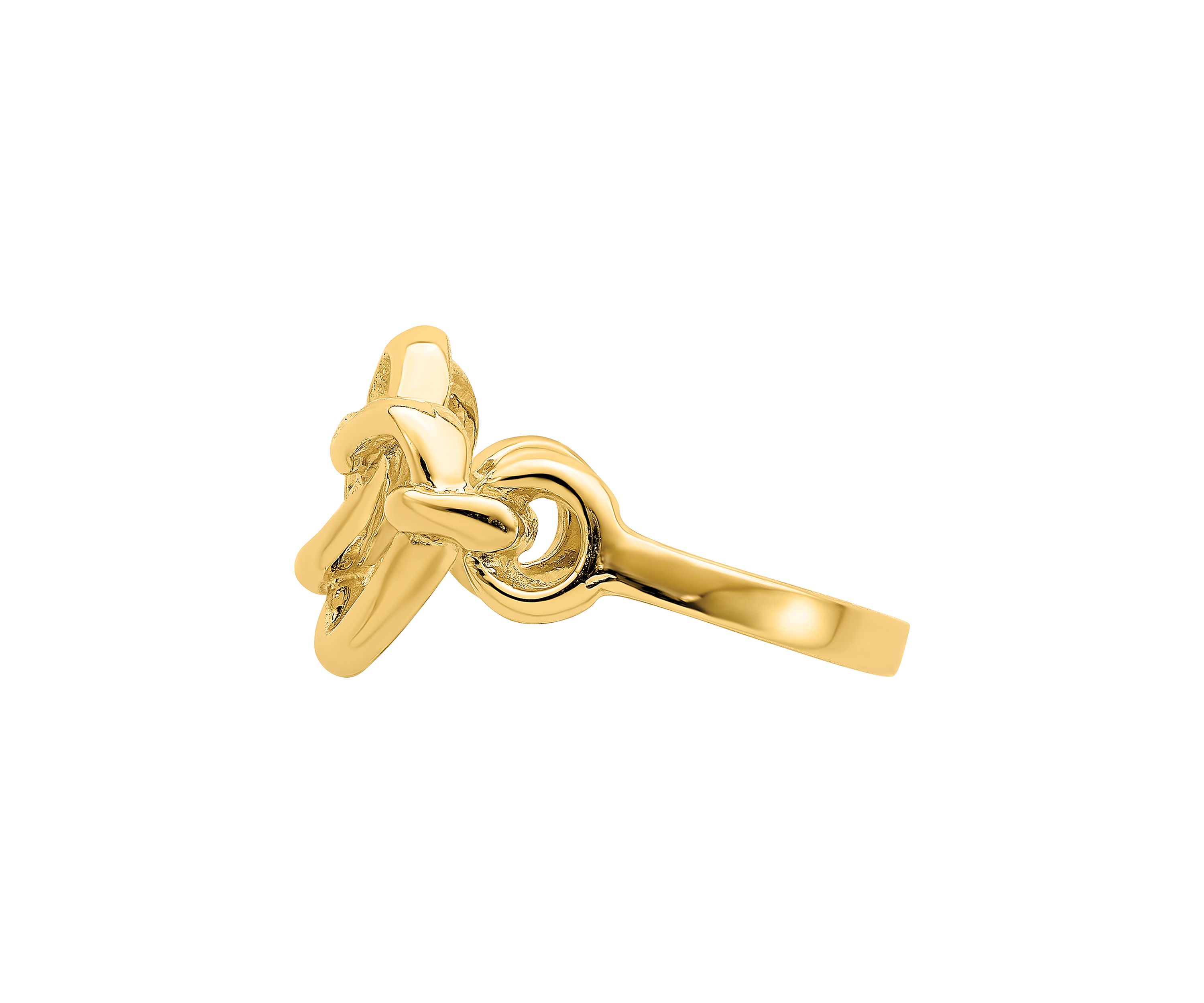 14K Yellow Gold Double Cutout Heart Ring