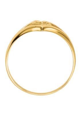 14K Yellow Gold Polished Heart Ring