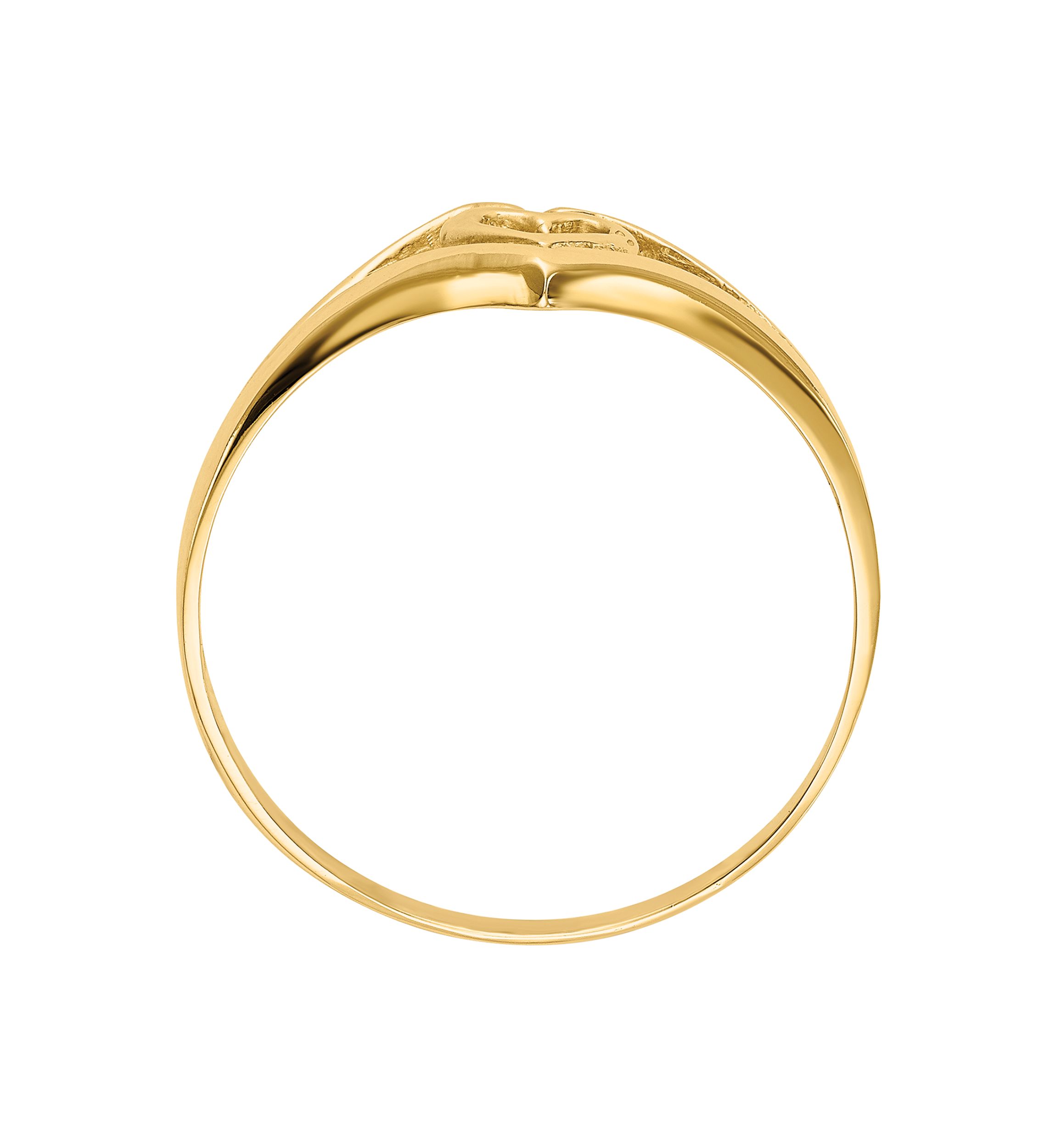14K Yellow Gold Polished Heart Ring