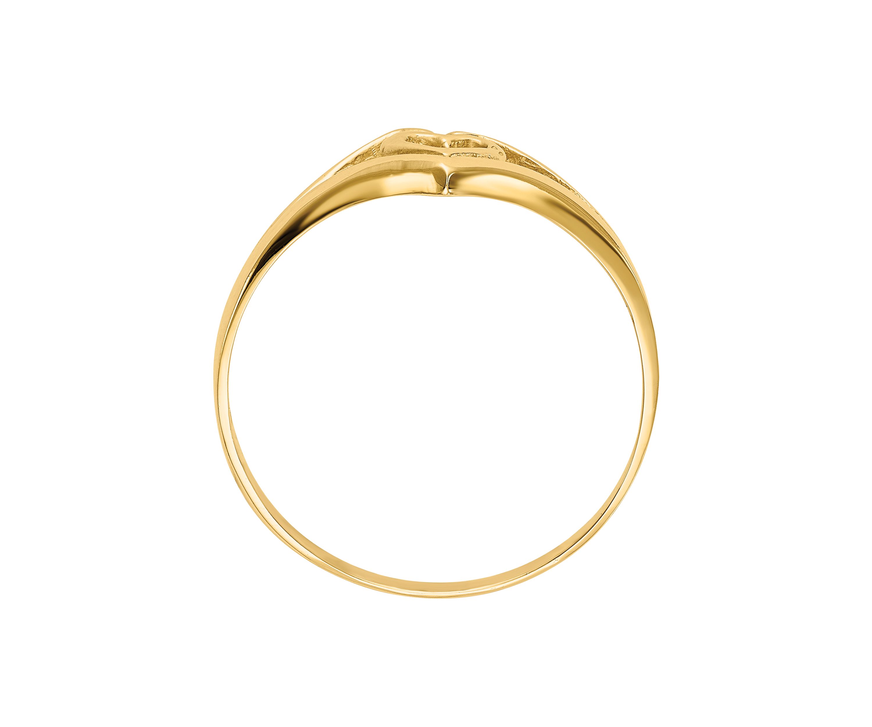 14K Yellow Gold Polished Heart Ring