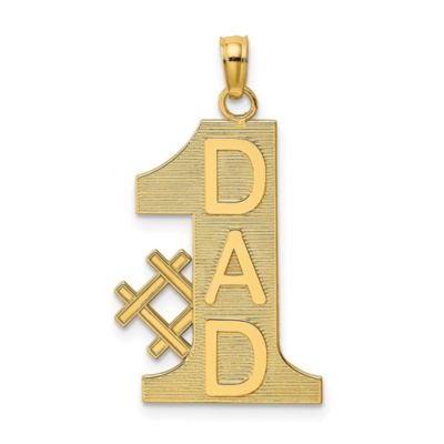Belk & Co Men's 14K Yellow Gold #1 DAD Charm