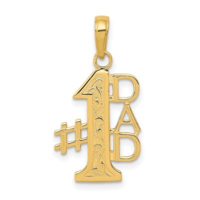 Belk & Co Men's 14K Yellow Gold #1 DAD Charm