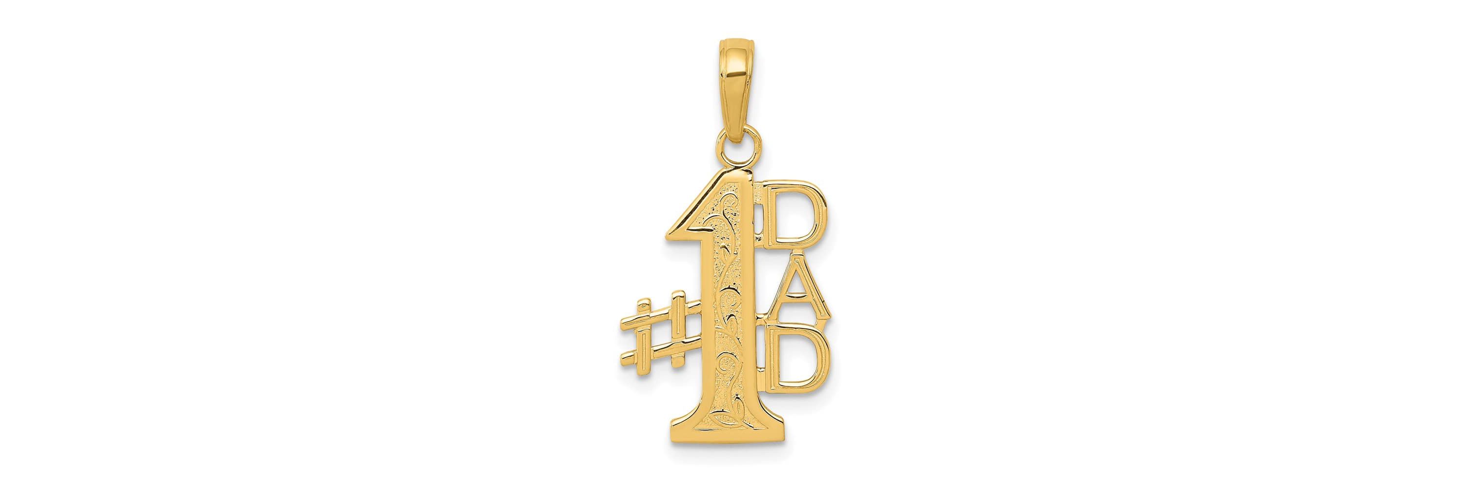 14K Yellow Gold #1 DAD Charm