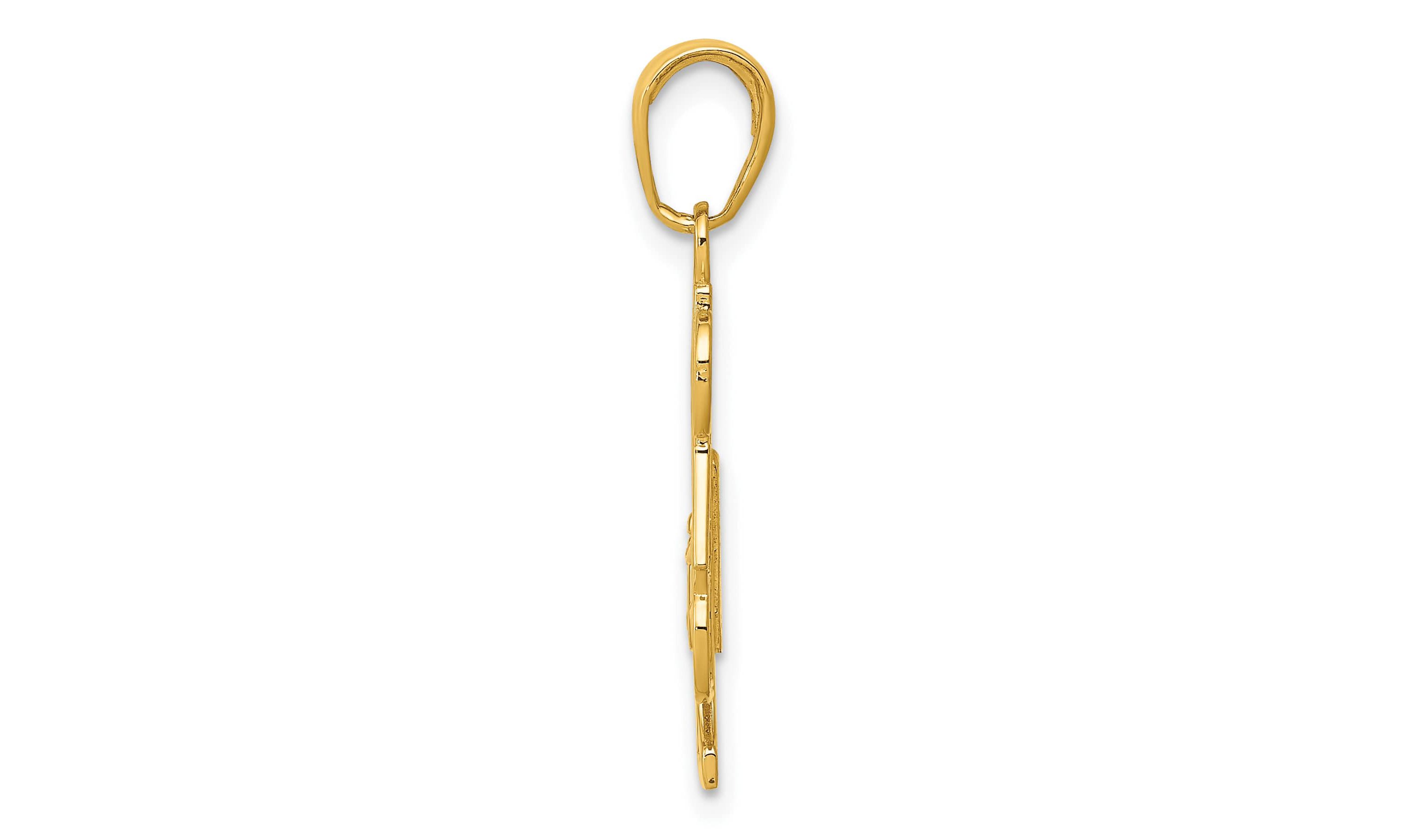 14K Yellow Gold #1 DAD Charm