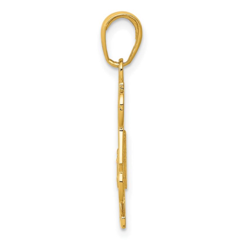14K Yellow Gold #1 DAD Charm