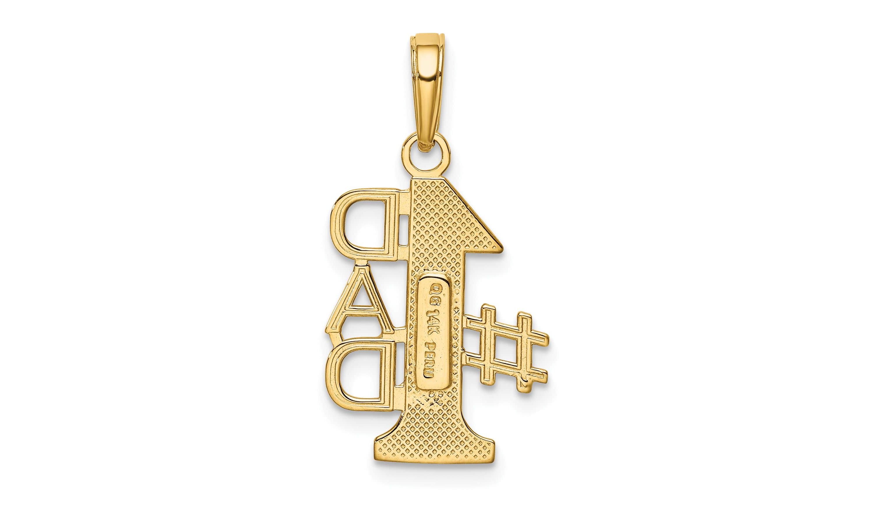 14K Yellow Gold #1 DAD Charm