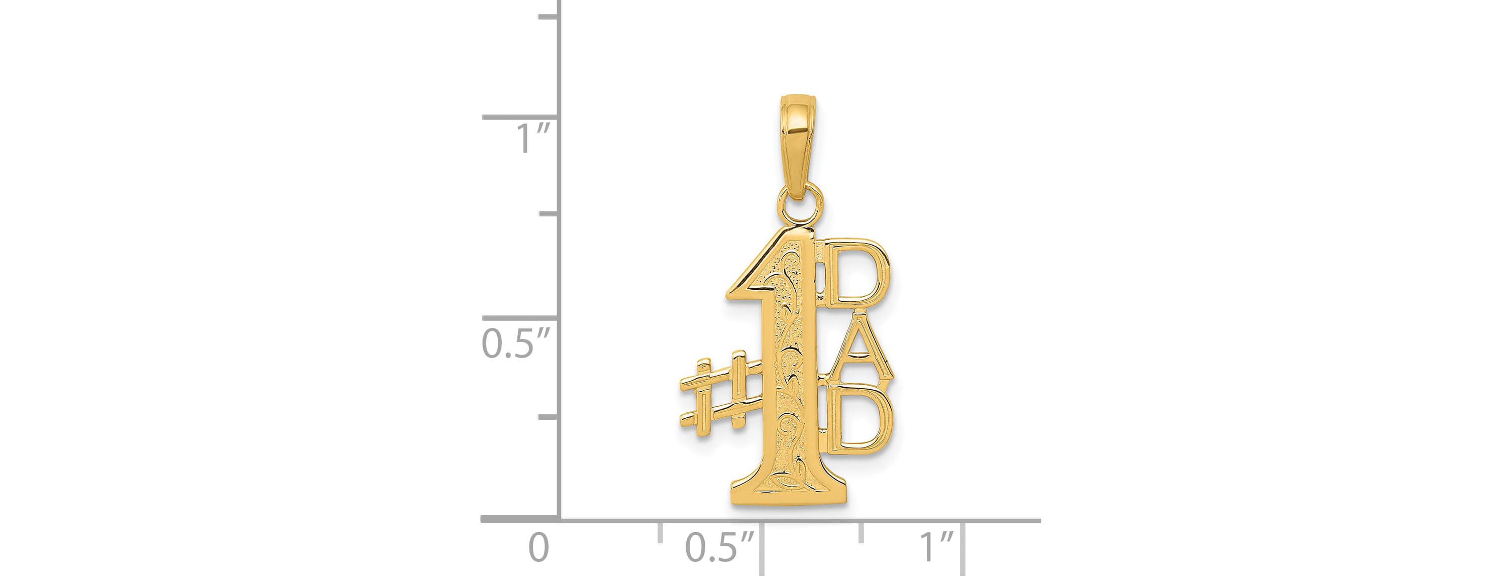 14K Yellow Gold #1 DAD Charm