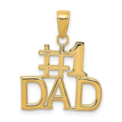 Belk & Co Men's 14K Yellow Gold #1 DAD Charm