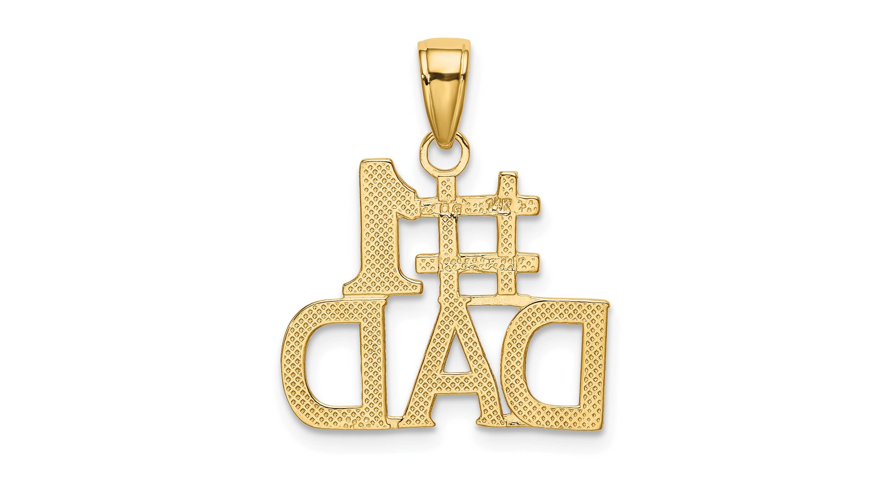 14K Yellow Gold #1 DAD Charm