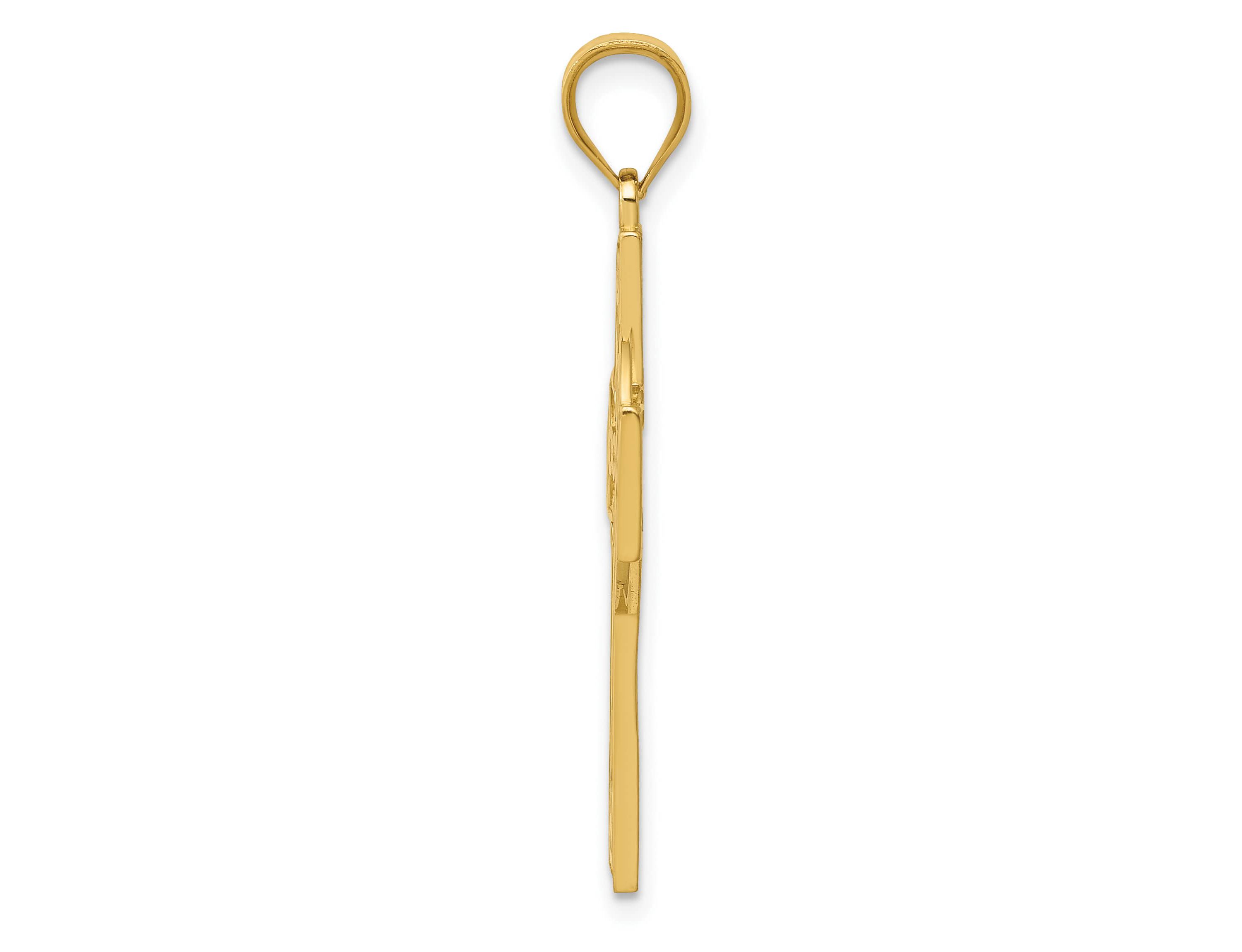 14K Yellow Gold Celtic Cross Pendant