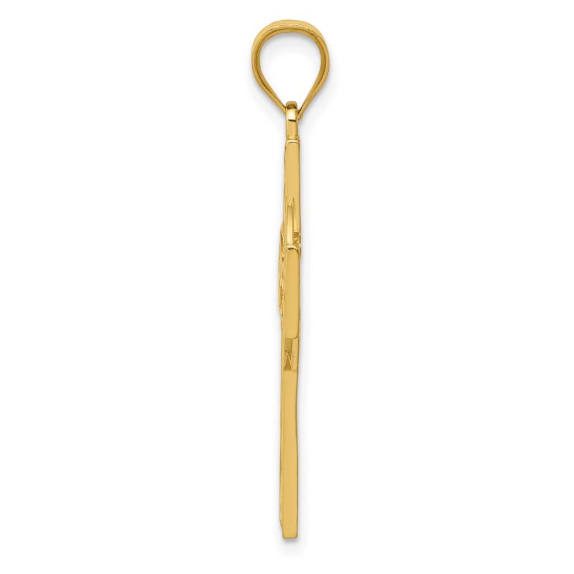 14K Yellow Gold Celtic Cross Pendant