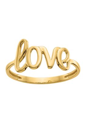 Belk & Co 14K Yellow Gold Polished Love Ring