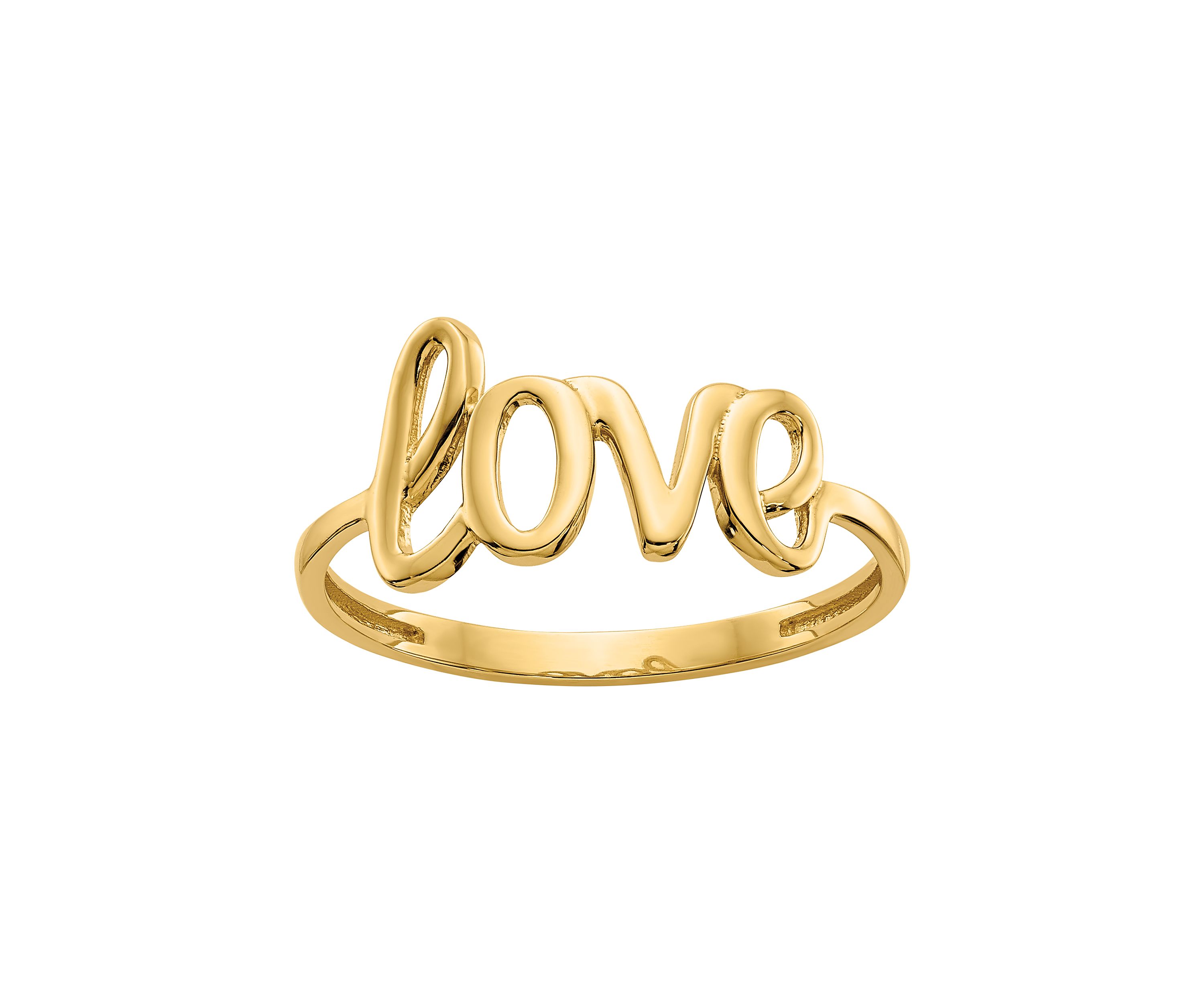 14K Yellow Gold Polished Love Ring