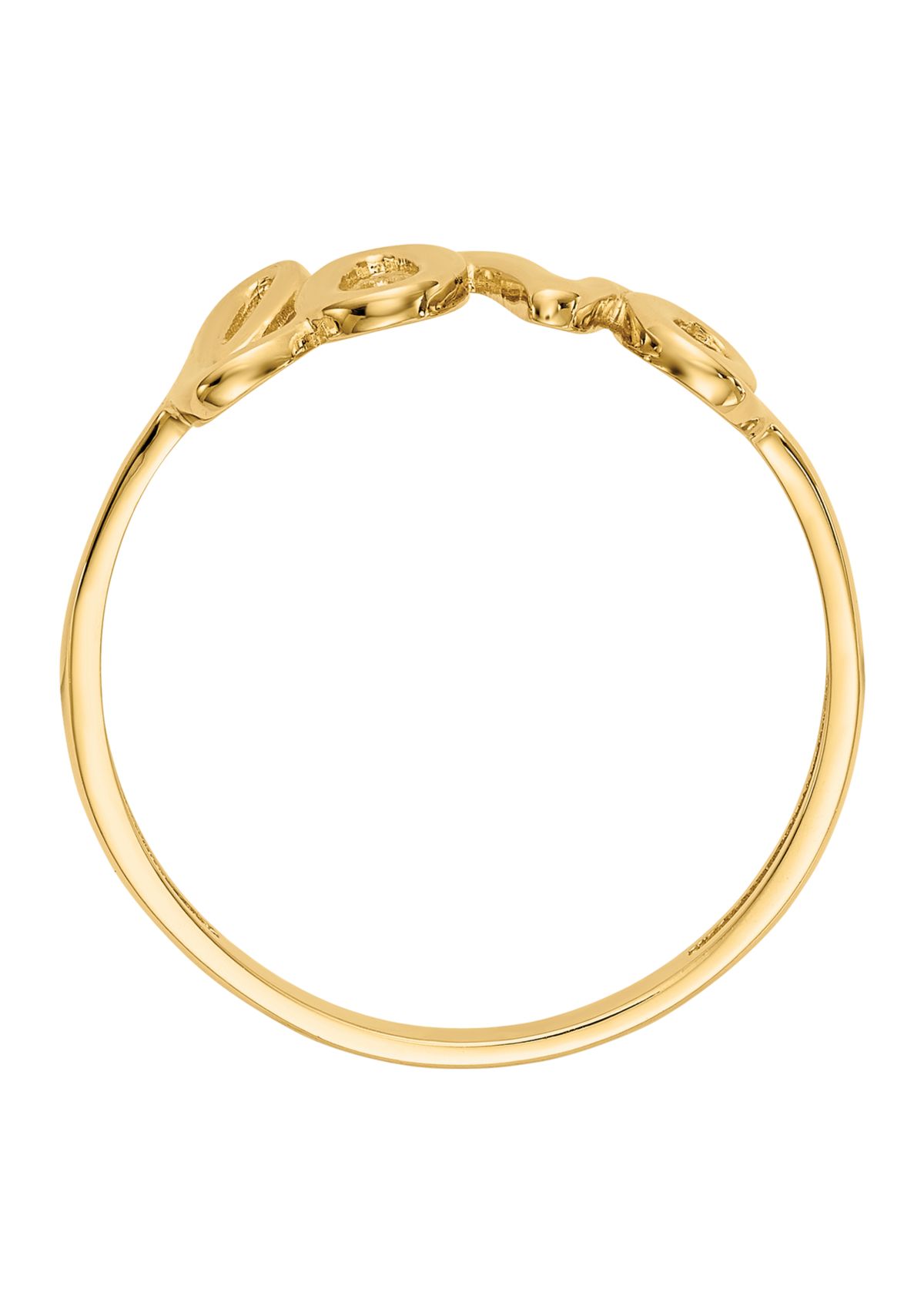 14K Yellow Gold Polished Love Ring