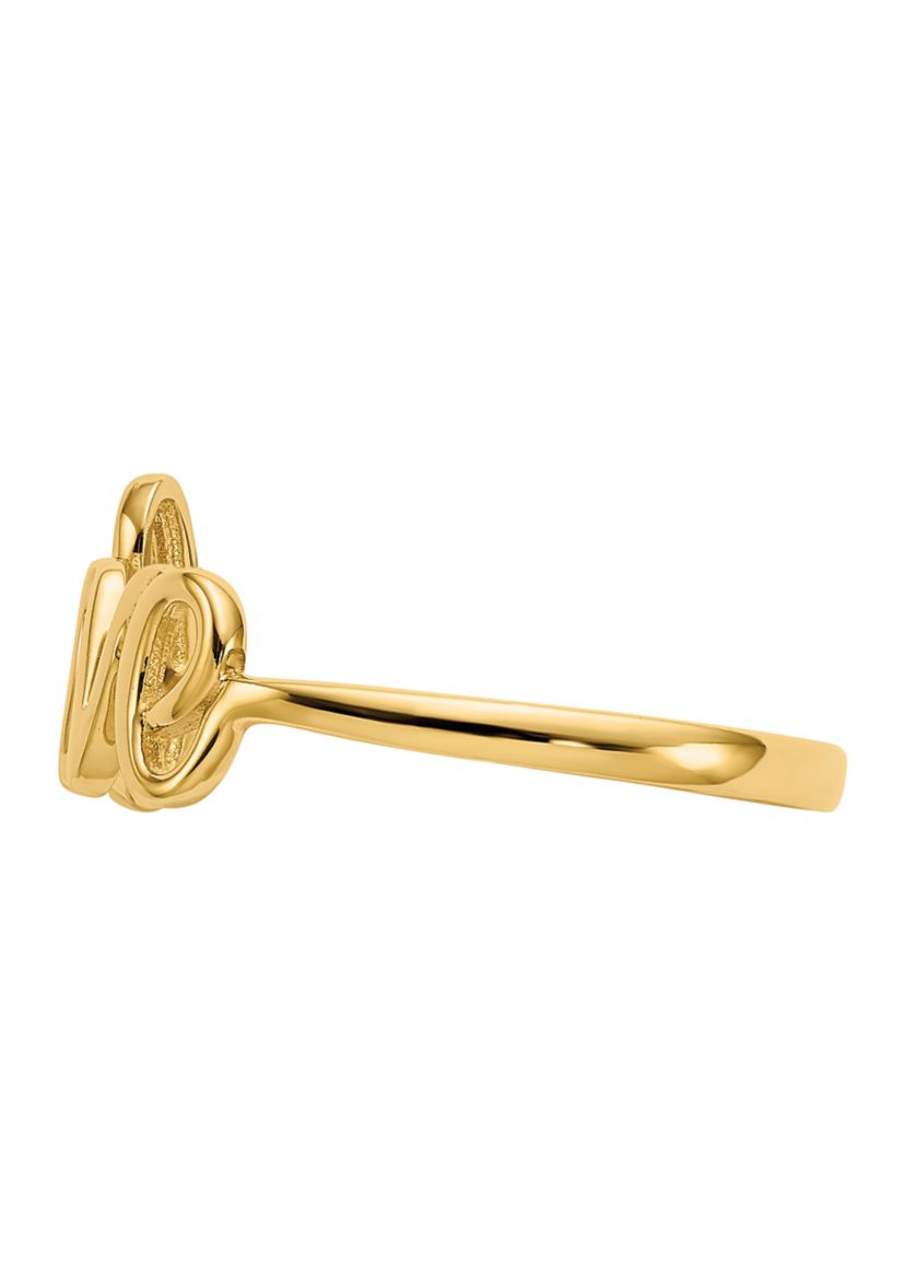 14K Yellow Gold Polished Love Ring