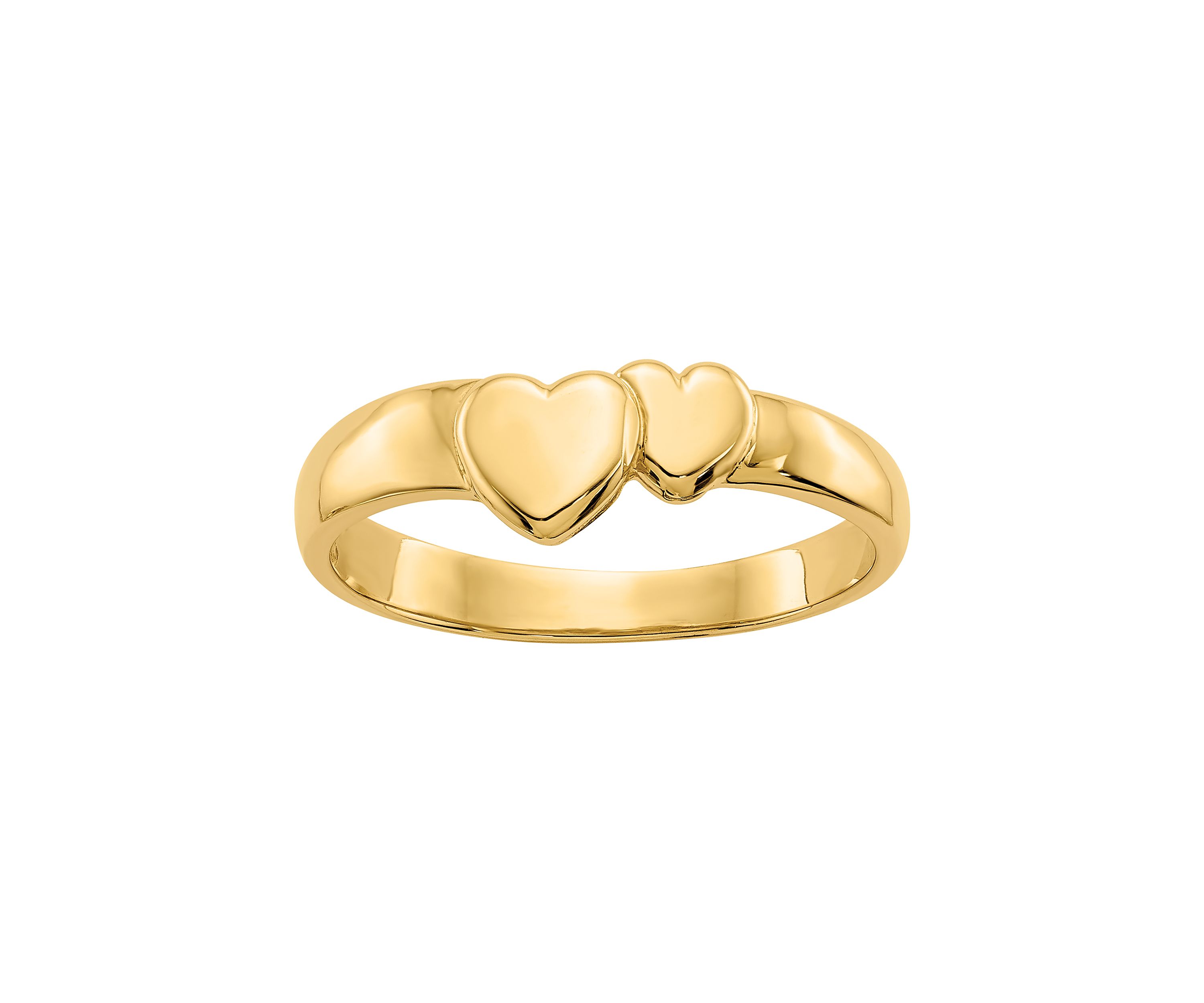 14K White Gold Polished Claddagh Ring