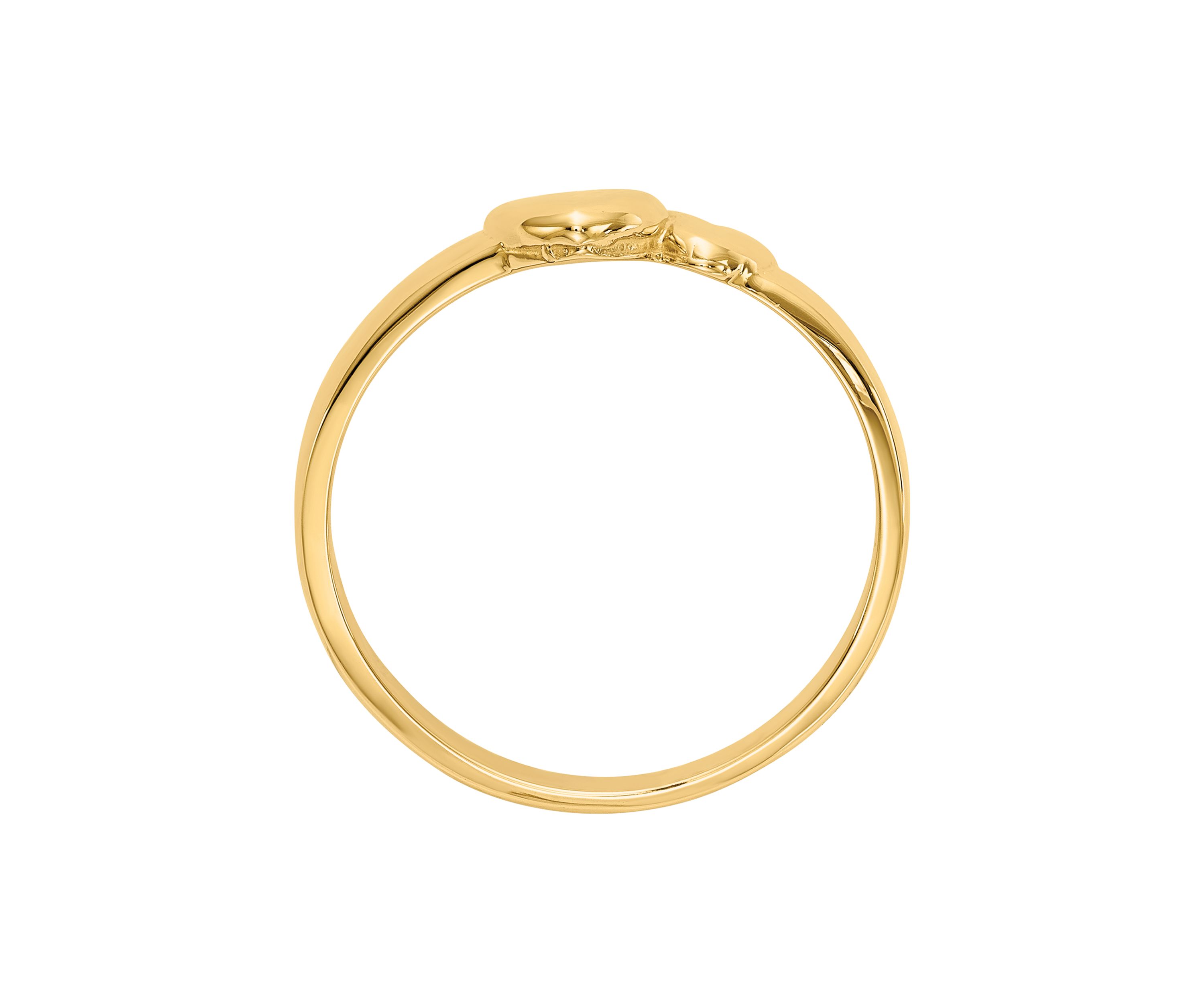 14K White Gold Polished Claddagh Ring