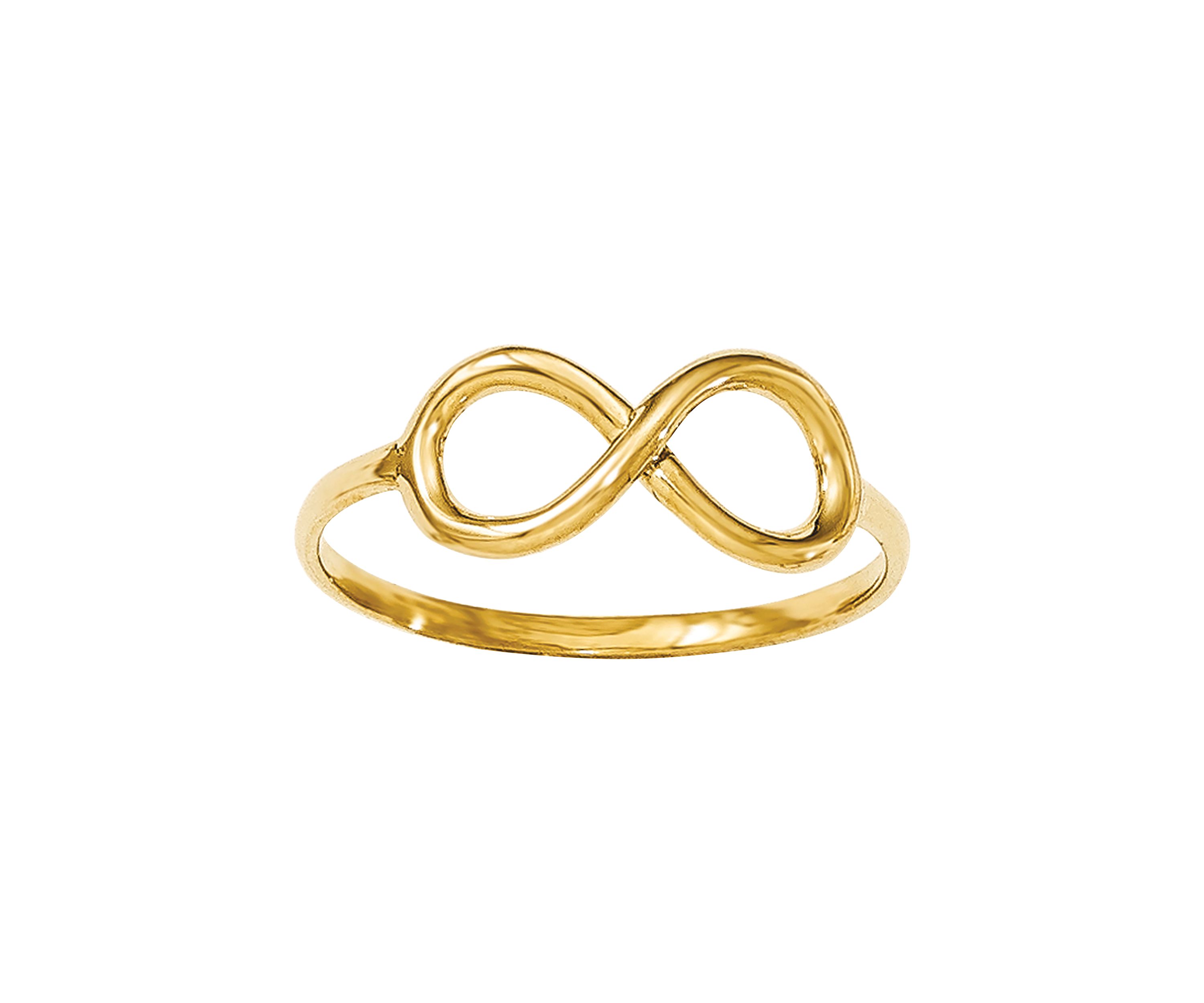 14K Yellow Gold Polished Infinity Ring