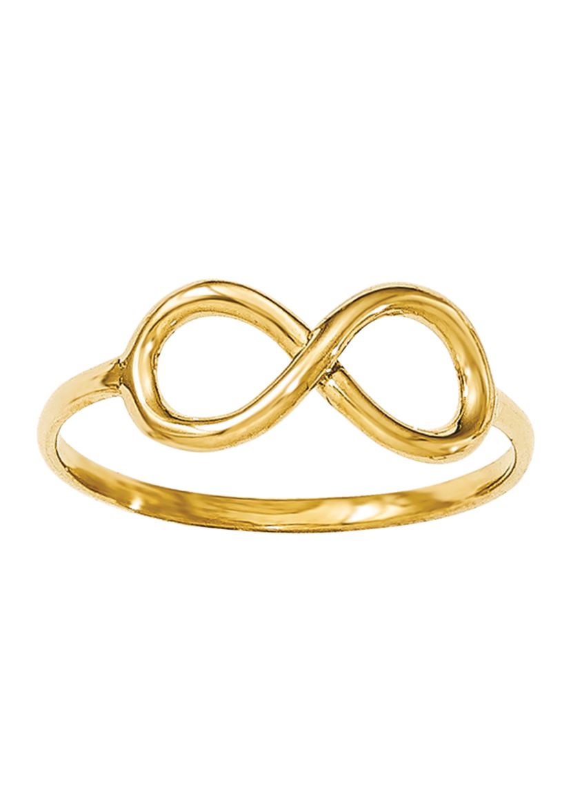 14K Yellow Gold Polished Infinity Ring