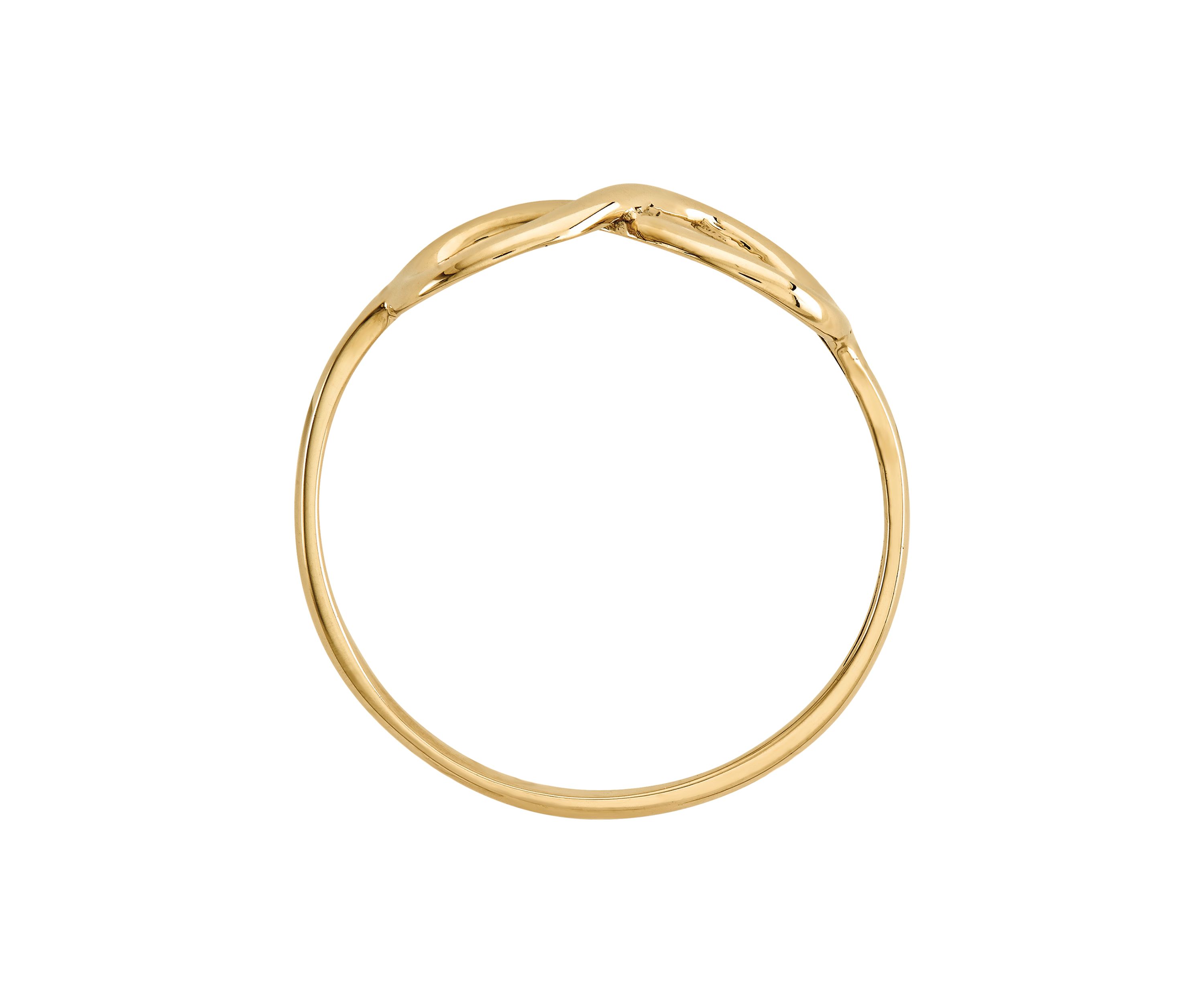 14K Yellow Gold Polished Infinity Ring