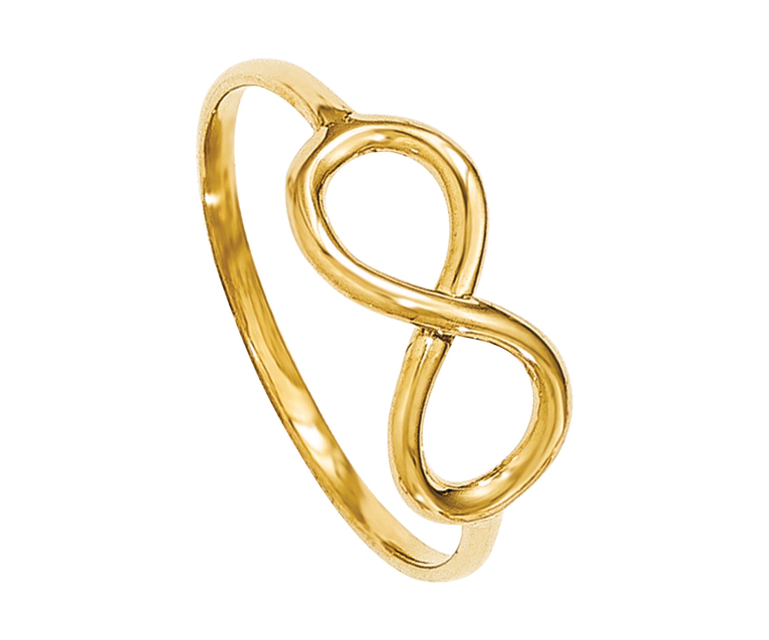 14K Yellow Gold Polished Infinity Ring