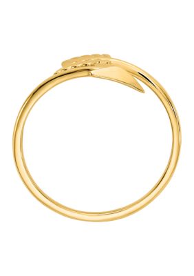 14K Yellow Gold Polished Arrow Ring