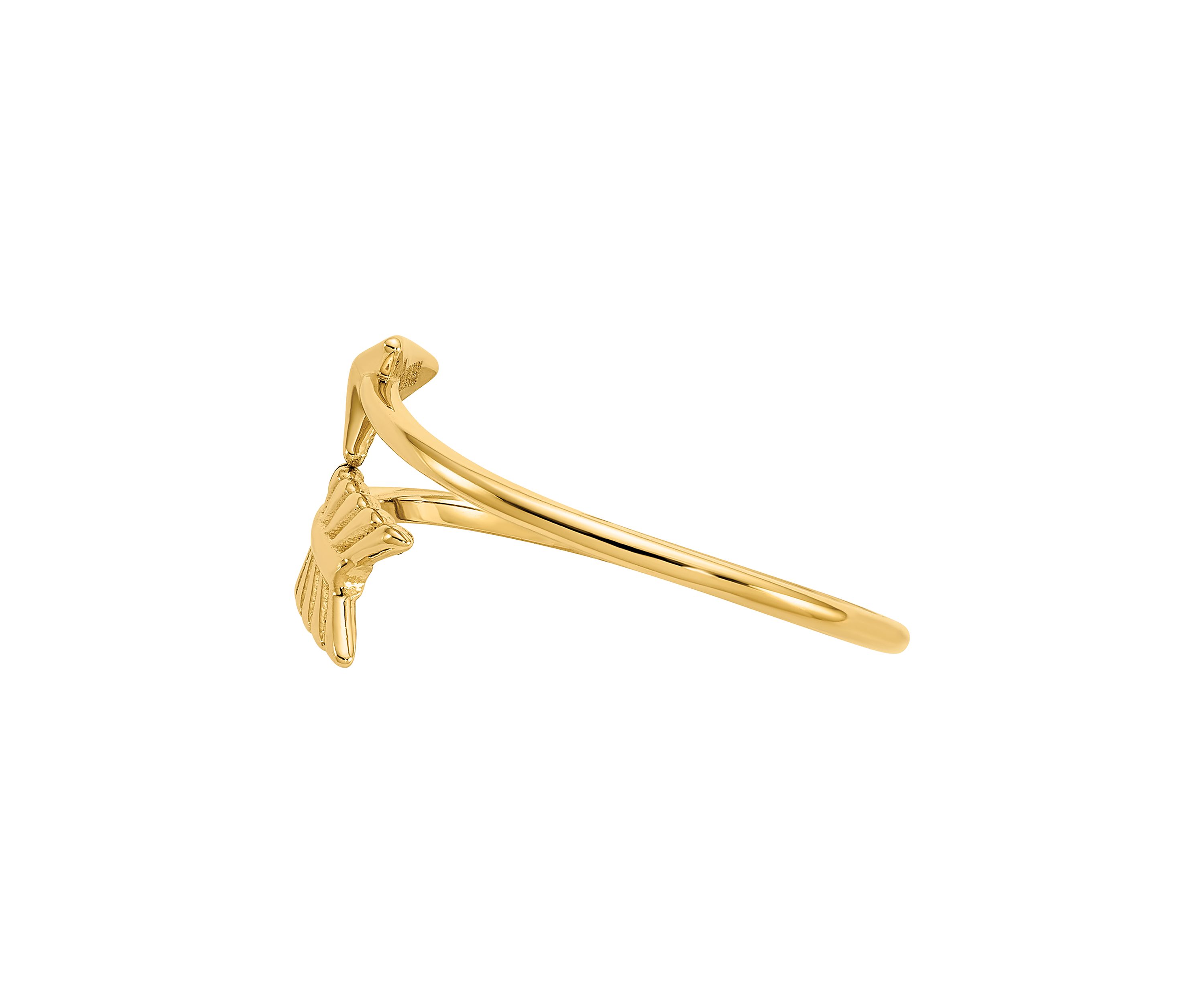 14K Yellow Gold Polished Arrow Ring