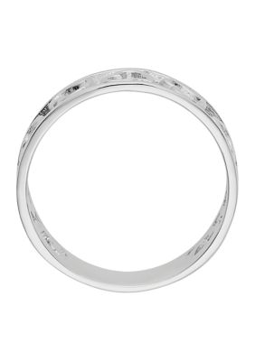 14K White Gold Heart Ring